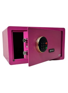 اشتري Digital Safe -  Money Security Box with Electronic Keypad and 2 Manual Override Keys - Home safe , Office Pink Colour . ( H23 * W42 * D37 CM ) في مصر