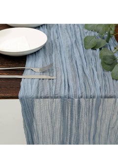 Buy Sage Green Cheesecloth Table Runner Gauze Cheese Cloth Table Runner Rustic Sheer Runner 160inch Long for Wedding Bridal Baby Shower Birthday St. Patrick's Day Table Decorations in UAE