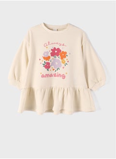 Buy Crew Neck Long Sleeve Baby Girl Dress in Egypt