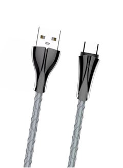 اشتري Type-C 2.4A Quick fast sync data charging With 7 LED Indicator 2M cable Grey في الامارات