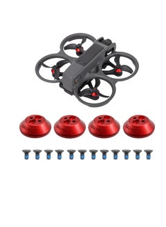 اشتري 4Pcs Aluminum Alloy Waterproof and Dustproof Motor Cover Caps for DJI Avata 2 Drone - Protective Accessories in Red for Enhanced Motor Protection. في السعودية