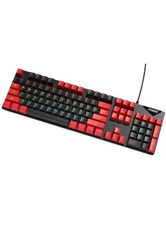 Buy FVQ302 Mixed Color Wired Mechanical Gaming Illuminated Keyboard (Black Red) in Egypt