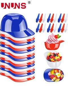 Buy Dessert Cups,12 Pack Baseball Helmet Ice Cream Bowls With Spoons ,8oz Mini Dessert Cups Sundae Bowls Parfait Cups Appetizer Cups,Reusable Serving Baseball Cup Bowls For Birthday Party in UAE