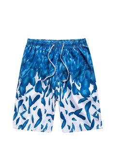Buy 1-Piece Men Swim Beach Shorts Quick Dry Swimming Trunks Drawstring Surfing Board Shorts Loose Boxers Short Pants in Saudi Arabia
