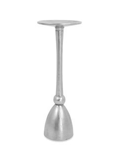 اشتري Pose Pillar Candle Holder, Silver - 12x35 cm في الامارات