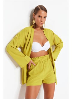 Buy Green Woven Kimono Shorts Set TBESS23AU00089 in Egypt