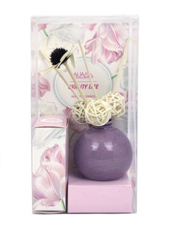 Buy Diffuser Perfume With Rose Sticks Purple in Saudi Arabia