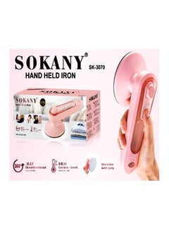 Buy Sokany Hand Held Iron, Pink Mini Hand Held Iron for Men and Women, Portable Hand Held Iron for Travellers, Students. in UAE