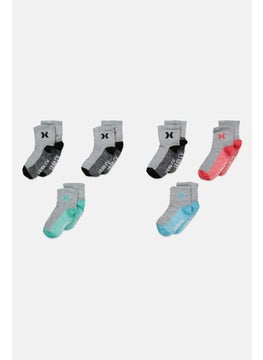 اشتري Toddlers Girl 6 Pair Ankle Socks, Grey في الامارات