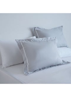 Buy Egyptian 2-Piece Pillow Case Set 50x75cm - Grey in UAE