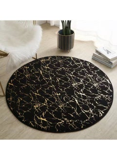 Buy Super Soft Rabbit Fur Round Living Room Carpet With Water Proof Material And Anti Slip Bottom (Size 80CM) in UAE