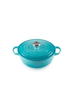 اشتري Le Creuset Signature Teal Cast Iron 26cm Marmite في السعودية