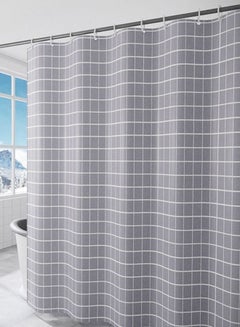 mDesign Anti-Mould Shower Curtain — Waterproof Fabric Shower