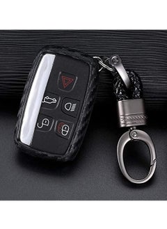 اشتري 5 Buttons Silicone Carbon Fiber Smart Remote Key Fob Case Cover For Land Rover Defender Discovery Sport LR2 LR3 LR4 Range Rover Sport EVOQUE And Jaguar XF XJ XJL XE F-PACE في الامارات