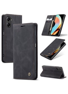 Buy CaseMe Oppo Realme 10 Pro 5G Case Wallet Case Book Folding Flip Folio Case with Magnetic Kickstand Card Slots Protective Cover - Black in Egypt