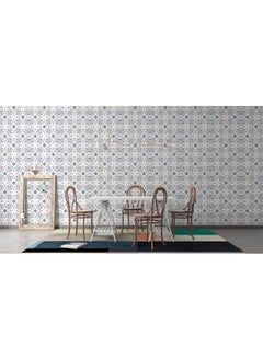 Buy Blue Floral Background Pro Vector Fabric Wallpaper Covers An Area ​​Up To 4.2Mx3M With Adhesive And Smoothing Tool in Egypt