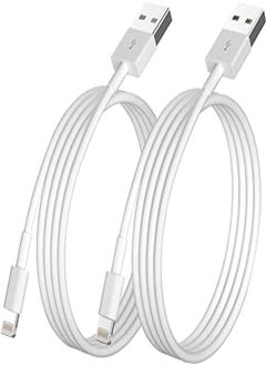 اشتري iPhone Charger, [Apple MFi Certified] 2Pack 3ft Fast Lightning Cable for Long iPhone Cable Cord, Apple Charging Cable Cord for iPhone 12/11 Pro/11/XS MAX/XR/8/7/6s/6/5S/SE iPad/Air Original White في مصر