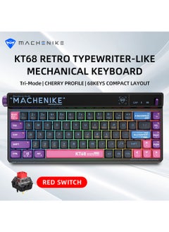 Buy KT68 Mechanical Keyboard Tri Mode Gaming Keyboard Programmable with Volume Roller Toggle Bar Dye Subbed PBT Keycaps Hot Swap RGB Backlit Gaming Keyboard in Saudi Arabia