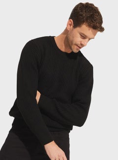 Buy Crew Neck Ribbed Sweater in UAE