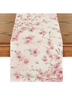 Buy Sakura Cherry Blossoms Branches Spring Table Runner Seasonal Summer Kitchen Dining Table Decoration For Home Party Decor 13X72 Inch in Saudi Arabia