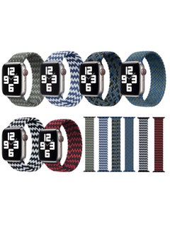 اشتري [6Pc Pack] Nylon Braided Band for Apple Watch 38/40/41 mmLarge Multicolour في الامارات