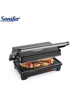 Buy Sonifer Grill & Toaster 2 in 1 Grill & Toaster Stainless Steel 750W SF-6098 with Non-Stick Coating in Egypt