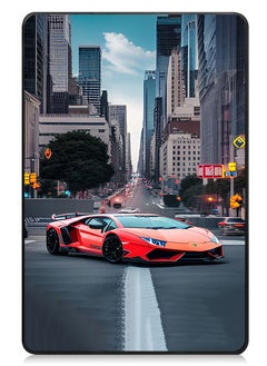 اشتري Protective Flip Case For Lenovo Tab M10 (2023) With Trifold Stand Auto Wake Sleep Shockproof Cover Lamborghini 1 في الامارات