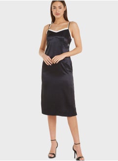 Buy Strappy Zipped Back Knitted Dress in Saudi Arabia