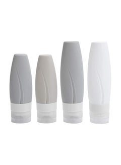 Buy 4 Pack Silicone Travel Bottle Set TSA Approved Leak Proof BPA Free Cosmetic Size Toiletry Containers for Cosmetic Shampoo Conditioner Lotion Liquids 60 ML and 90 ML in UAE