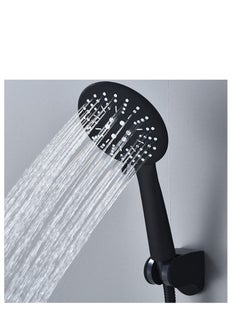 Buy Black Shower Head with Handheld Set, 4.7" Face Handheld Head with Hose, Hand Held Shower Head with Extra Long Hose in UAE