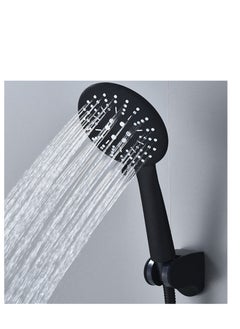 Buy Black Shower Head with Handheld Set, 4.7" Face Handheld Head with Hose, Hand Held Shower Head with Extra Long Hose in UAE