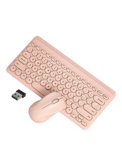 Buy Wireless Keyboard And Mouse Set Pink in Saudi Arabia