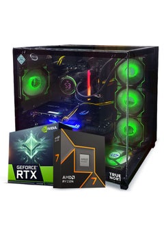 اشتري True Nort Gaming PC، AMD Ryzen 7-5800X، RTX 4060، 32 جيجابايت ذاكرة وصول عشوائي، 1 تيرابايت SSD، ويندوز 11 برو، علبة سوداء في الامارات