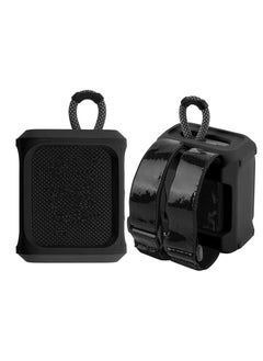 اشتري Silicone Case for JBL Go 3 Portable Speaker with Removable Strap for Bike Golf Cart Travel Carrying Case Protective Sleeve Speaker Cover (Black) في السعودية