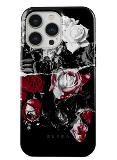 Buy Luxury Gold Glitter Marble Phone Case Compatible with iPhone 14 Pro MAX  Double Layer Silicone Protective Case Crimson Bouquet in UAE