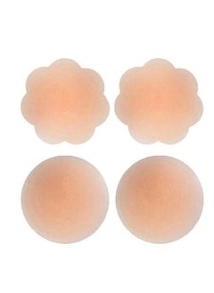 Buy 2 Pairs Nipple Covers Silicone Pasties For Women - Adhesive Petals Nip Covers Reusable Nipplecovers Sticky Gel Go Nipless Nipple Sheild Covers Pads in UAE