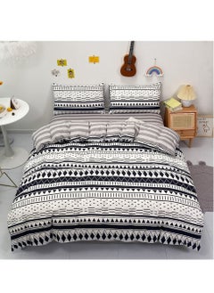 Buy 4-piece Bedding Set Microfiber Soft Quilt Set With 1 Quilt Cover 1 Flat Sheet And 2 Pillowcases 2m Bed（200*230cm） in UAE