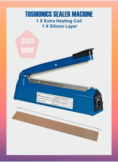 Buy 200mm Electric Handheld Food Vacuum Sealer: Heat Sealing Packaging Machine for Plastic Packets, Pouches, and Poly Bags in Home Kitchen in UAE