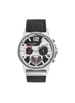 Buy Lee Cooper Men's VX9JE1 Movement Watch, Multi Function Display and Leather Strap - LC07614.351, Black in UAE