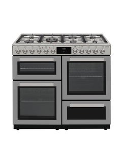 Buy Cooking Range with 7 Gas Burners and Electric Oven, Standard Control Panel, Linea Knob, E-digital Touch Timer, Double Glass Oven Door, Cast Iron Supports - LMC1001GE in UAE