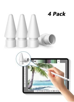 اشتري 4-Piece Stylus Pencil Tips Set For Apple White في السعودية