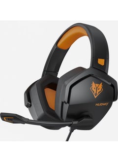 Buy N16 Gaming Headsets with Mic for Xbox, PS5, PS4, PlayStation, PC, Switch, Mac - Over Ear Gaming Headphones with Microphone, Stereo Sound, Wired Headet with 3.5mm Audio Jack,Black/Orange in UAE