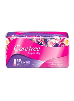 Buy Carefree Super Dry Panty Liners Shower Fresh Scent, Irritation Free Protection 20 Liners in UAE