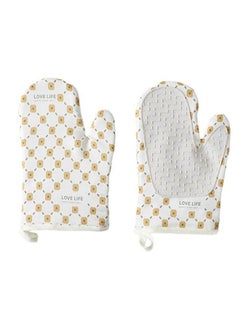 Buy Thick Heat Insulation Anti-Scald Gloves, Kitchen Oven Silicone Cotton Gloves for Baking， Potholders & Oven Mitts in Saudi Arabia
