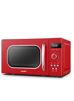اشتري COMFEE' Microwave Oven Retro Vintage Microwave Oven with 8 Automatic Menus, 5 Power Levels, Elegant Design, Easy to Use, Compact Size 20 ltr, 800 W-Passionate Red في الامارات