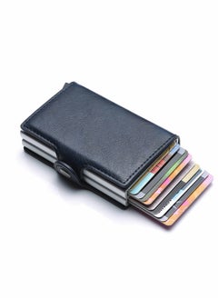 اشتري Wallet for Men Credit Card Holder, Automatic Pop Up Wallet with RFID, Leather Slim Card Case Front Pocket Anti-theft Travel Thin Wallets, Metal Money Organizers for Women Up to Holds 14 cards+ Cash في الامارات