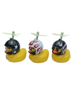 Buy 3 Pack Animal Rubber Duck Toys Car Ornaments, Yellow Duck Car Dashboard Decoration Bunny Chick Egg Print Helmet in Saudi Arabia