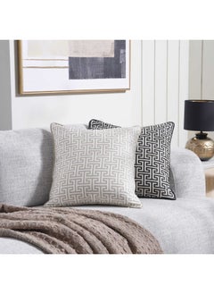 اشتري Vritra Cushion Cover 50X50cm - Grey في الامارات