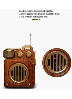 Buy Vintage Radio Retro Bluetooth Speaker Pear Wooden FM Radio With Old Fashioned Classic Style Wooden Speaker With Wireless & AUX And TF Card Portable Speaker Birthday Gifts For Men in UAE