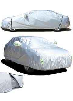 Buy Silver Weatherproof Car Cover Fits Sedans with Length Between 4.15M and 4.9M in UAE